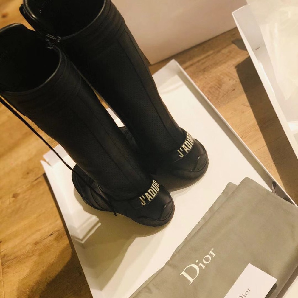 Dior D-Fence Leather Suede Sneaker Boots BNWT - Picture 2 of 6